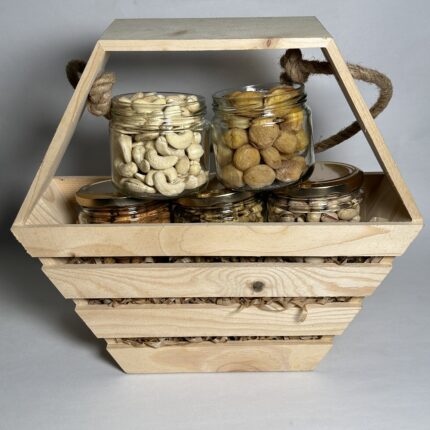 Wooden Hexagonal Basket